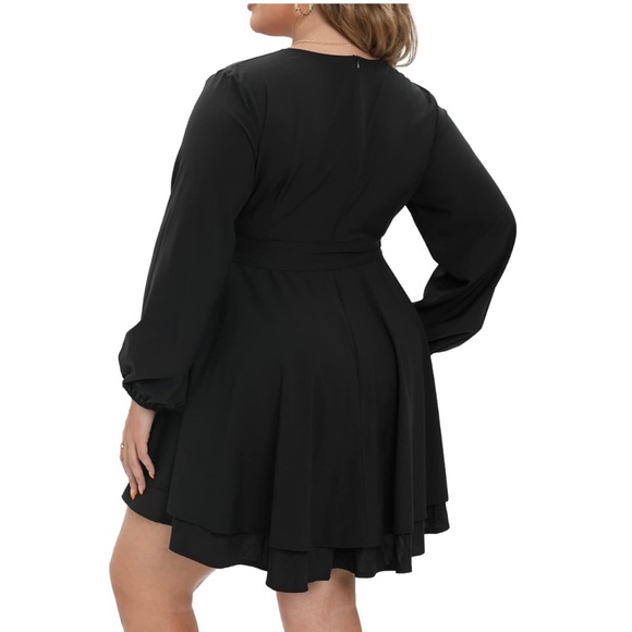 Gocolloa Long Sleeve Women’s Mini Dress Black 20W - Picture 5 of 16